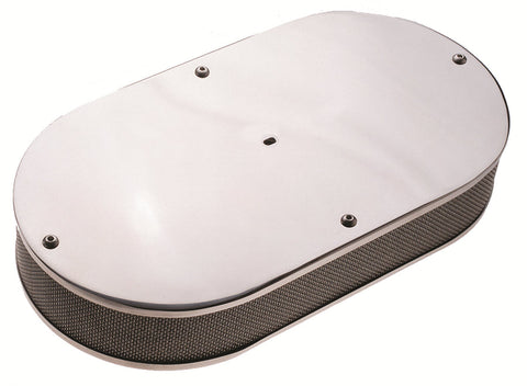 Gaffrig Performance | 2814 | SINGLE OVAL STAINLESS STEEL DOMINATOR 18.75"L X 10" W X 2"