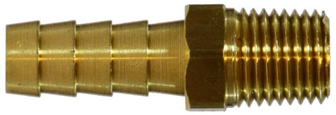 Anderson Metals Brass Garden Hose Fitting, Connector, 1/2 Barb x 3/4 Male  Hose