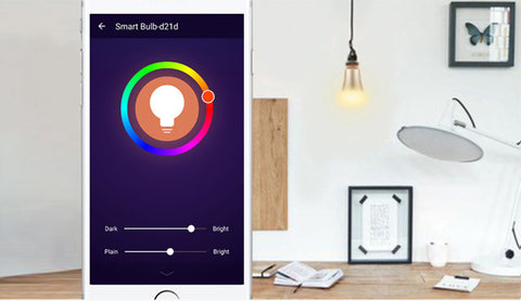 E27 WiFi RGB LED Bulb Light ,Remote control via App,No Hub Required,Compatible work with Amazon Echo and Dot  Alexa